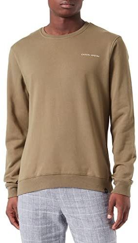 Casual Friday Sweatshirt 'Severin'  olijfgroen / wit
