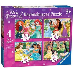 Ravensburger Disney Princess - 4"" doos (12, 16, 20, 24 stuks) legpuzzels voor kinderen vanaf 3 jaar