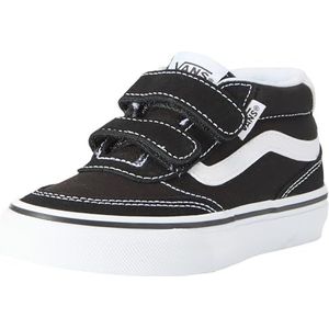 Vans Boy's Unisex Kids Brooklyn Mid V Sneaker, Zwart/Wit, 1.5 UK Kind, Zwart/Wit, 1.5 UK Child