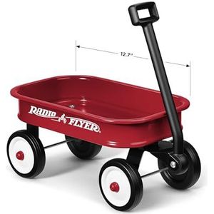 Radio Flyer Little Red Toy Wagon, kleine speelgoedkar voor uitstalling, 36 cm lang