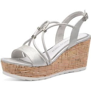 MARCO TOZZI 2-28349-42 damessandalen, metallic, 36 EU
