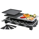 Rommelsbacher RCS 1350 raclette 8 persoon/personen 1350 W Zwart, Roestvrijstaal