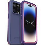 OtterBox Fre-hoes voor iPhone 14 Pro voor MagSafe, waterdicht (IP68), schokbestendig, vuilbestendig, gestroomlijnd en dun met ingebouwde schermbeschermer,5x getest volgens militaire standaard,Purper