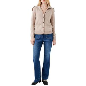 Caroll Wollen en kasjmier vest voor dames, Taupe, XS