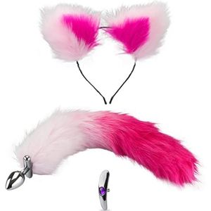 Love and Vibes MPJ-019-AF Kattenenbassplug met kattenoren haarband, 200 g