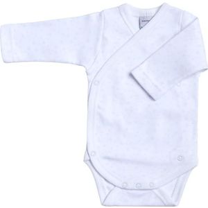 BABIDU Babybody met lange mouwen van 100% katoen met kruissluiting, sterrenprint, babybody voor pasgeborenen en premature baby's, zachte en hypoallergene stof voor de gevoelige huid, uniseks kleding