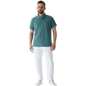LTB Jeans Bemaka Polo voor heren, Silver Pine 14041, XL