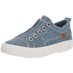 Blowfish Malibu Play Sneaker voor dames, Lichte steen gewassen denim, 39.5 EU