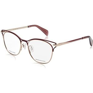 rag & bone RNB3019 bril, roodgoud, 51 voor dames, Rood/Goud