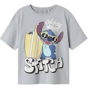 NAME IT Jongens Nkmabbu Stitch Nreg Ss Top Wdi, Pearl Blue, 116