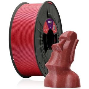 WINKLE PLA HD Glitter filament (deeltjes), koraal, filament voor 3D-printer, PLA-filament 1,75 mm, 1 kg, maatnauwkeurigheid | PLA koraal | glitterlook | spoel 1 kg