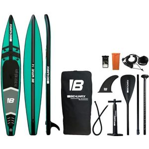 BEHUMAX Paddleboard Surf Be Wave Race 14, professioneel, drop-steektechnologie, inclusief toegang, gewicht 10 kg, afmetingen 426 x 74 x 15 cm