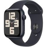 Apple Watch SE (2e generatie, 2023) (GPS 44 mm) Smartwatch - Kast van middernacht aluminium - Middernacht sportbandje S/M. Conditie en slaap bijhouden, ongelukdetectie, hartritme monitoren