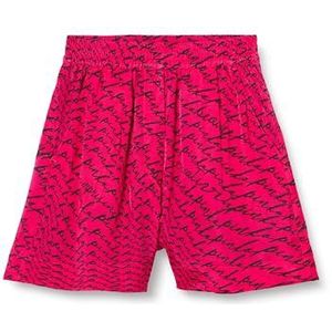 Pinko Spank Shorts Twill Logo Print Casual Shorts Dames, nze_pink pink/zwart, 32 NL