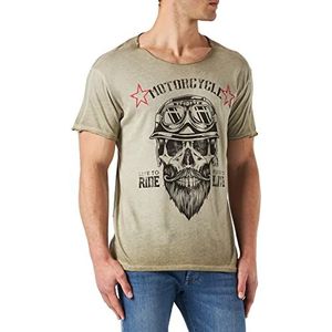 Key Largo Mt Bearded Biker T-shirt voor heren, Mil.green (1502), XL