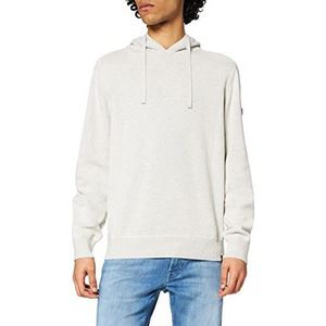 camel active Heren 4095186K48 Sweatshirt met capuchon, stone grey, XXL