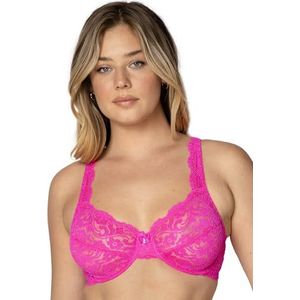 Smart & Sexy womens Signature Lace Unlined Underwire Bra, Medium Pink, 46DD US
