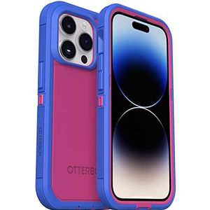 OtterBox iPhone 14 Pro Max (ALLEEN) Defender Series XT hoesje - BLOOMING LOTUS (roze), schermloos, robuust, Snaps to MagSafe, Lanyard Attachment