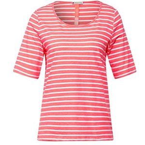 Street One Dames A317998 katoenen shirt, Fruity Neon Coral, 38