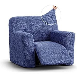 Menotti Sanitised fauteuil cover - fauteuil cover - fauteuil slipcover - zachte stof hoes - Wingback fauteuil stretch meubelbeschermer - microfibra collectie (blauw, fauteuil)