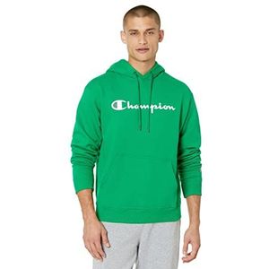 Champion Heren Powerblend fleece trui hoodie Script Logo capuchontrui, green vine-y07718, L