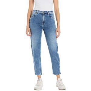 Replay Dames Jeans Keida Baloon-Fit, Medium Blue 009-1, 24W / 30L