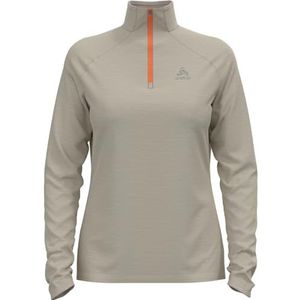 Longsleeve Odlo Women Mid Layer 1/2 Zip Essential Thermal Silver Cloud Melange