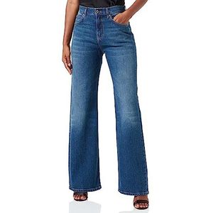 Pinko Wanda Wide Leg Denim Comfort B Jeans dames, Pjo_wassen medium helder, 30