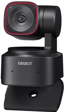 OBSBOT Tiny 2 Lite - 4K Webcam PTZ AI Tracking Streaming Camera, Webcam met Microfoon, 1/2-inch Sensor, HDR, Handbediening, 60 fps PC Camera, USB Webcam voor Vergaderingen, Gaming, Videocalls.