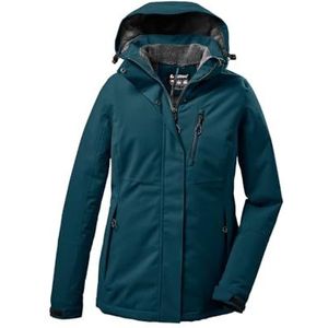 killtec Women's Functioneel jack/outdoorjack met afritsbare capuchon KOW 140 WMN JCKT, petrol, 52, 37411-000