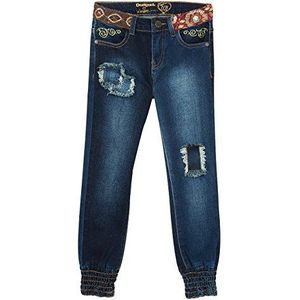 Desigual Denim_Gomez, jeans voor meisjes, Blauw (Denim Light Wash 5007), 128