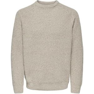 ONLY&SONS - ONSJOIN RLX LS RAGLAN KNIT - Gebreide Trui - Grijs