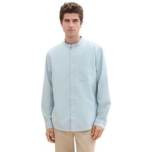 TOM TAILOR heren overhemd, 35994 - Dusty Mint Blue Structuur, XXL