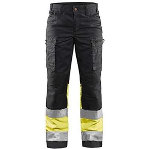 Blaklader 716118119933C46 Dames High Vis werkbroek met stretch, zwart/geel, maat C46