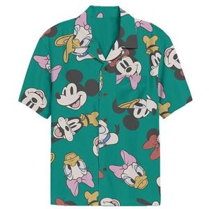 Disney Mickey and Friends Button Down Shirt voor heren, Meerkleurig, XL