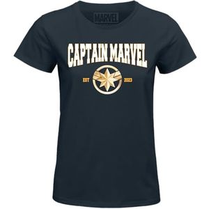 Marvel ""Captain EST 2023"" WOMAVLSTS003 T-shirt voor dames, marineblauw, maat S, Marine., S