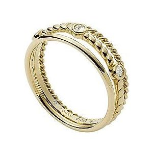 Fossil Vintage Heritage Gouden Roestvrijstalen Voorgestapelde Ring voor Dames, JF03801710