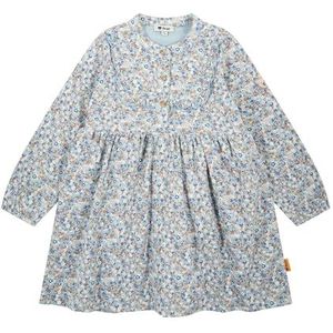 Steiff Jurk met lange mouwen, EU-maat 92, kasjmierblauw, meisjesjurk, kinderjurk voor elke gelegenheid, losse en comfortabele pasvorm, jurk met lange mouwen, wasmachinebestendig, Cashmere Blue, 92