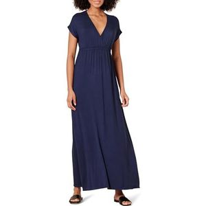 Amazon Essentials Maxi-jurk met taille voor dames (verkrijgbaar in grote maten), marineblauw, S
