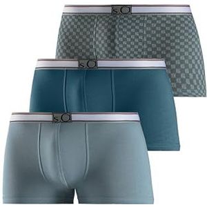 s.Oliver Heren hipster in 3-pack, Olive Mint AOP, olijf+mint+aop, M