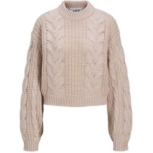JACK & JONES Jxkelly Chunky Kabel Crew Neck Knit, Violet Ice, S