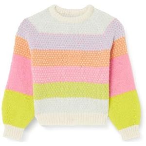 VERO MODA Dames Vmcruz Ls O-hals pullover Ga Boo Girl gebreide trui, Birch/Detail: w. Skyway + Tangerine + Sachet Pink + Sulphur Spring, 122-128