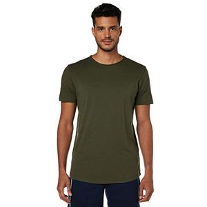 JACK & JONES Heren T-shirt biologisch katoen, groen (Forest Night/Reg), XS