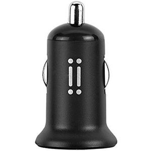 Aiino Car Charger Auto USB Auto Charger 1 USB-poort 2.4A voor Samsung Smartphone & Tablet PC - Zwart