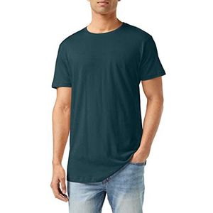 Urban Classics Heren gevormd lange korte mouwen lang T-shirt, ronde hals, 100% jersey katoen, beschikbaar, maten: XS-5XL - groen - L