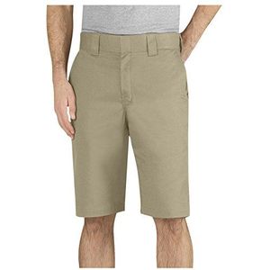 Dickies heren 11 inch regular fit stretch twill werkshorts, Woestijnzand, 34W