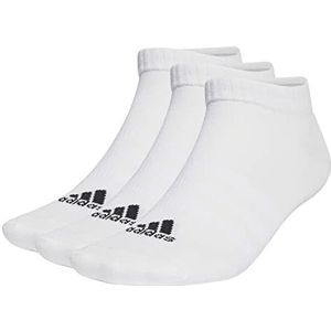adidas Thin and Light Sportswear 3 Pairs Enkelsokken, White/Black, XL