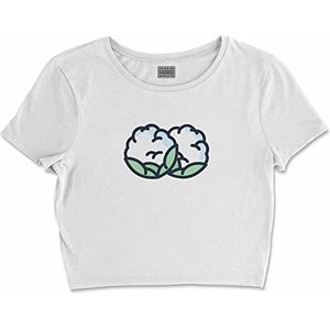 Bona Basics, Digitale print, basic T-shirt voor dames, 100% katoen, wit, casual, bovenstuk voor dames, maat: L, Wit