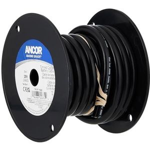 Ancor 114010 Tinned Copper Battery Cable, 2 AWG (32mm2), Black - 100ft