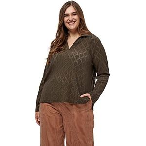 Peppercorn Dames Fenna Shirt Curve, Zeeschildpad Groen, 48/Groot